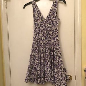 Betsey Johnson Purple Rose print Dress Medium